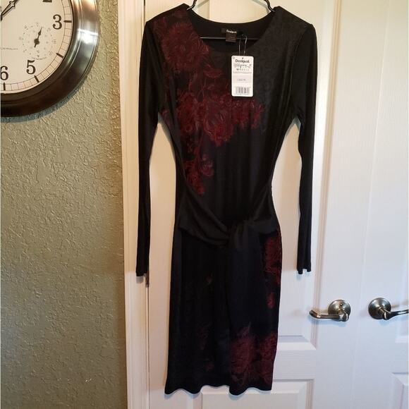 DESIGUAL new, embossed, soft, lined,  midi special Occasion‎  dress - Picture 2 of 8